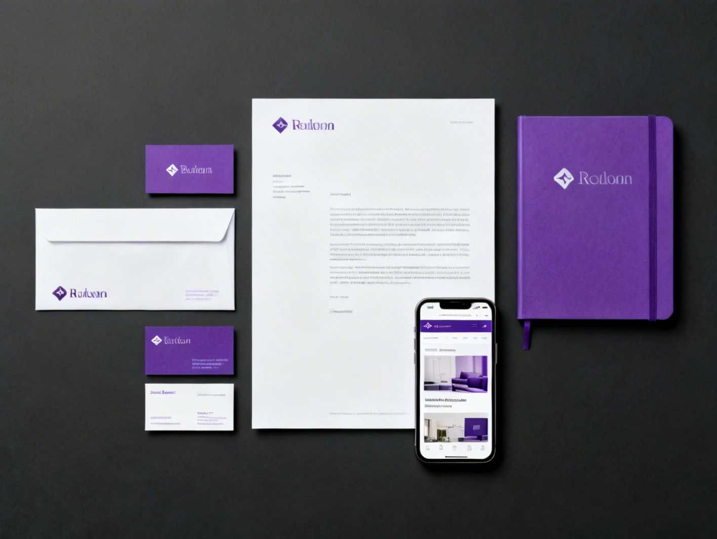 Mockup branding avec cartes de visite et identité de marque